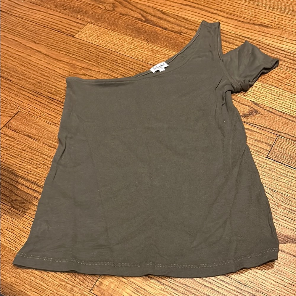 Splendid Olive Green Off-Shoulder Top